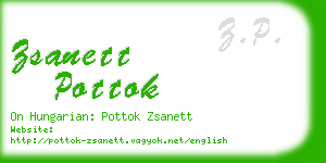 zsanett pottok business card